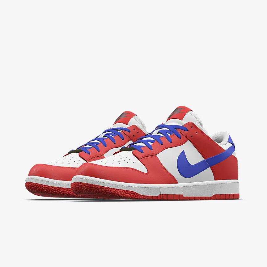 Giày Nike Dunk Low Unlocked By You Nữ Đỏ Xanh